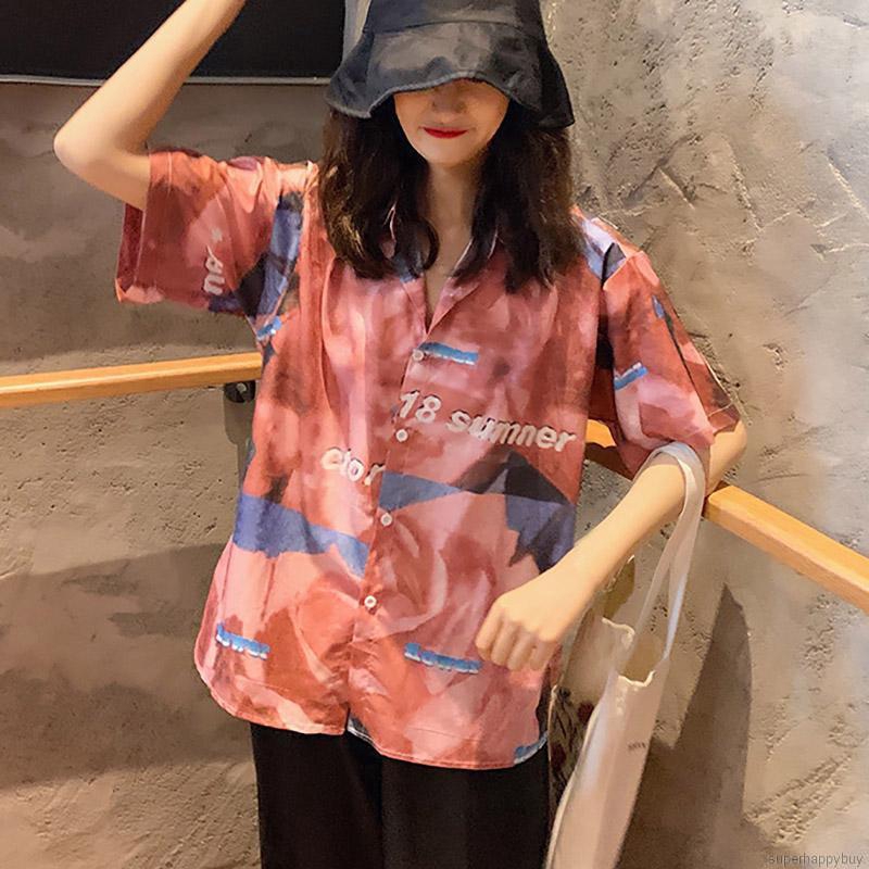 Áo voan nữ tay ngắn in họa tiết hoạt hình dễ thương | BigBuy360 - bigbuy360.vn