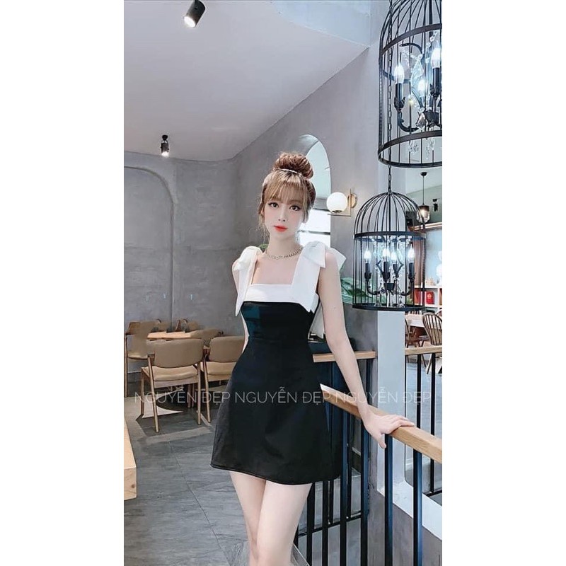[Hàng Đẹp] Váy Thiết Kế 2 Dây Nơ Bản To, Đầm Nữ Dáng Ôm Siêu Xinh Có Ảnh Thật Kèm Video | BigBuy360 - bigbuy360.vn