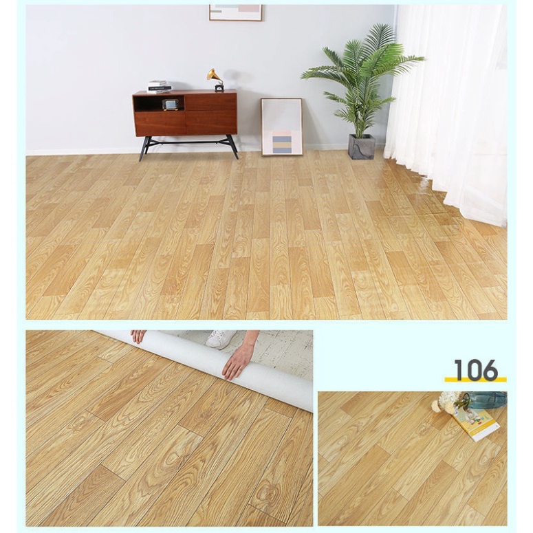 Thảm lót sàn simili vân gỗ, trải sàn simili dán giả gỗ nền nhựa pvc nhám chống trượt dày 0.5mm nhiều mẫu giá rẻ MF375