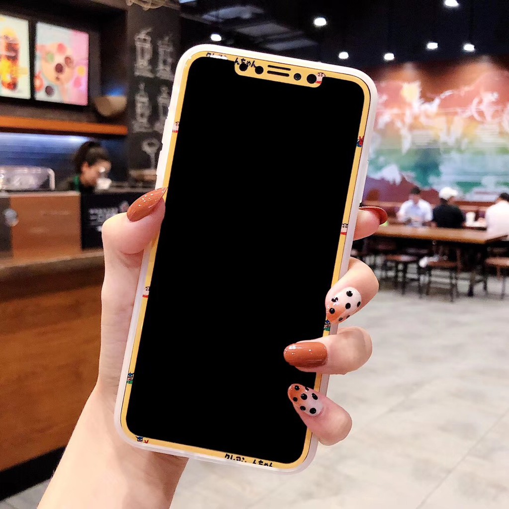 Hoạt Hình Kính Cường Lực Bảo Vệ Màn Hình In Hình Cậu Bé Bút Chì Đáng Yêu Cho Iphone 11 Xsmax 7plus 8plus I6s Xr