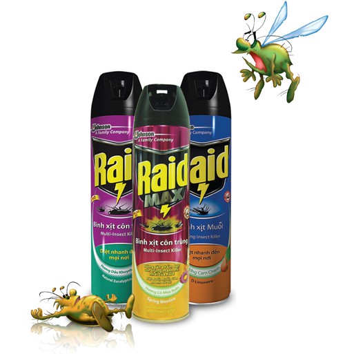 Xịt muỗi raid 600ml chai lớn xịt công trùng hiệu quả nhất SUKADO