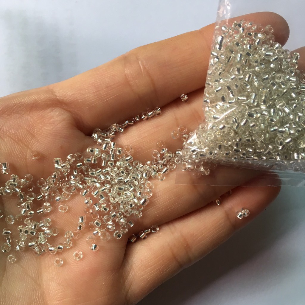 13g cườm cát lỗ bạc hạt tròn hoặc hình trụ, chọn mẫu GB49R