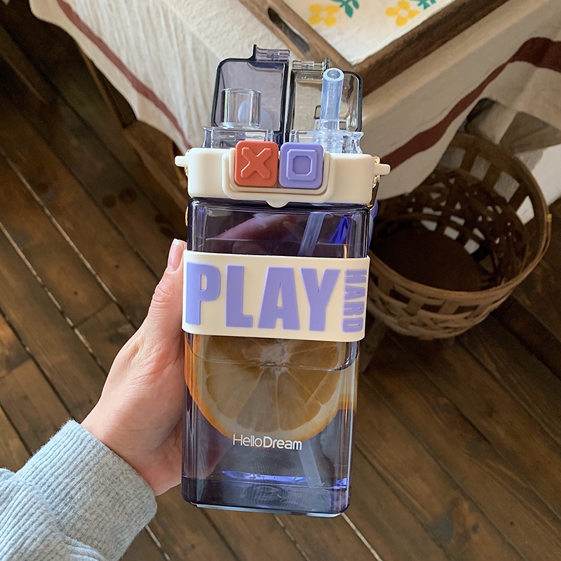 Bình nước Control Play chính hãng Hello Dream chất liệu Tritan an toàn dung tích 520ml, dùng hàng ngày, quà tặng-Ráp