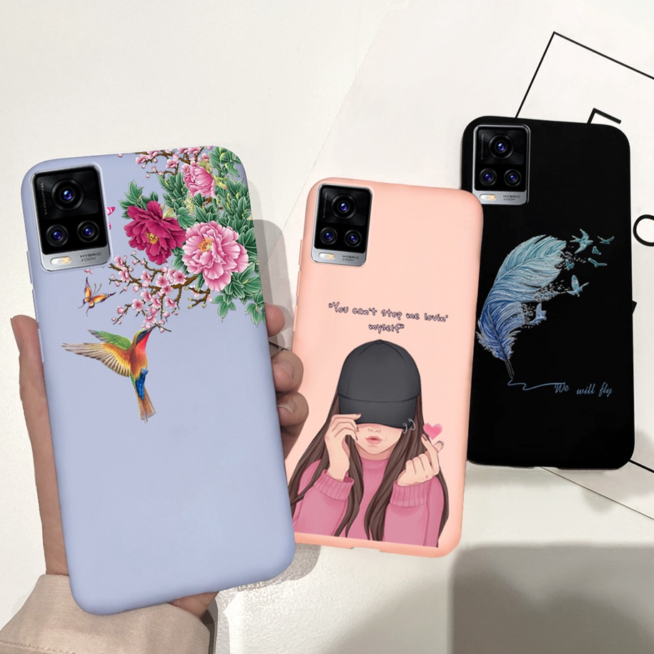 Ốp điện thoại TPU màu kẹo chống rơi chống sốc cho Vivo V20 Vivo V2025 V2024 6.44 inch