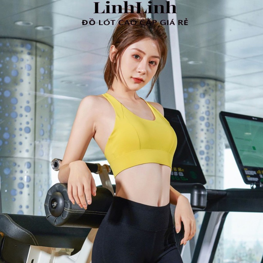 Áo Tập Gym Nữ ⭐ FREESHIP ⭐ Áo Thể Thao Nữ Cài Sau Kèm Mút Dày - Bra Cao Cấp W060