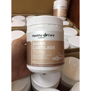 Viên uống Shark Cartilage 750mg Sụn Vi Cá Mập Healthy Care 200 viên - Hỗ trợ xương khớp sụn cá mập