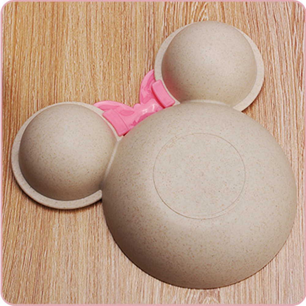 Bộ 3 Dụng Cụ Ăn Bằng Lúa Mạch Hình Chuột Mickey Đáng Yêu Cho Bé