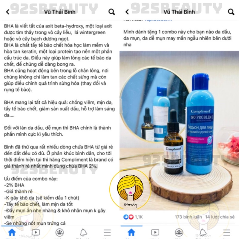 Toner Compliment No Problem làm sạch sâu, kiềm dầu, giảm viêm, giảm mụn | BigBuy360 - bigbuy360.vn