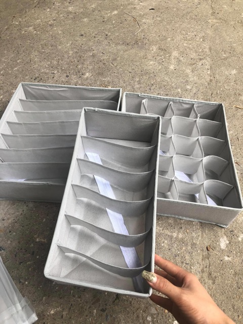SÉT 3 TÚI ĐỰNG ĐỒ LÓT, TẤT 24 Ô ĐA NĂNG TIỆN LỢI