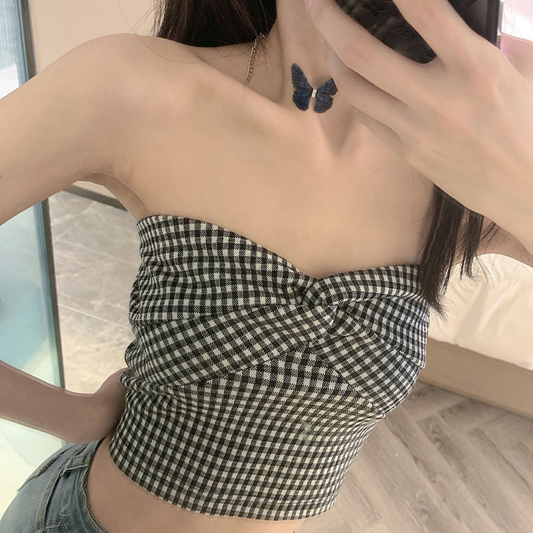 Áo Croptop Hai Dây Với Thiết Kế Trơn Màu Xinh Xắn Dành Cho Nữ