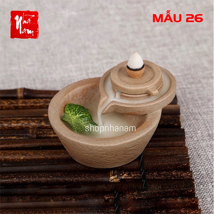 [Bán sỉ] Thác khói trầm hương để bàn thác cối xay TKSP_26 tặng 1 nụ trầm