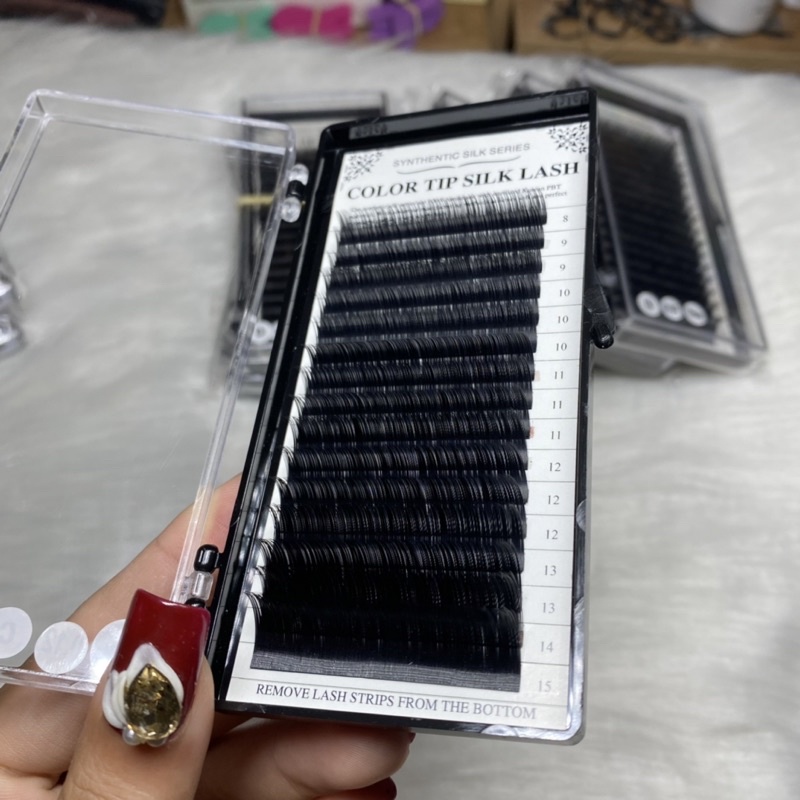 Mi khay Color Tip Silk Lash mix 8 đến 15mm
