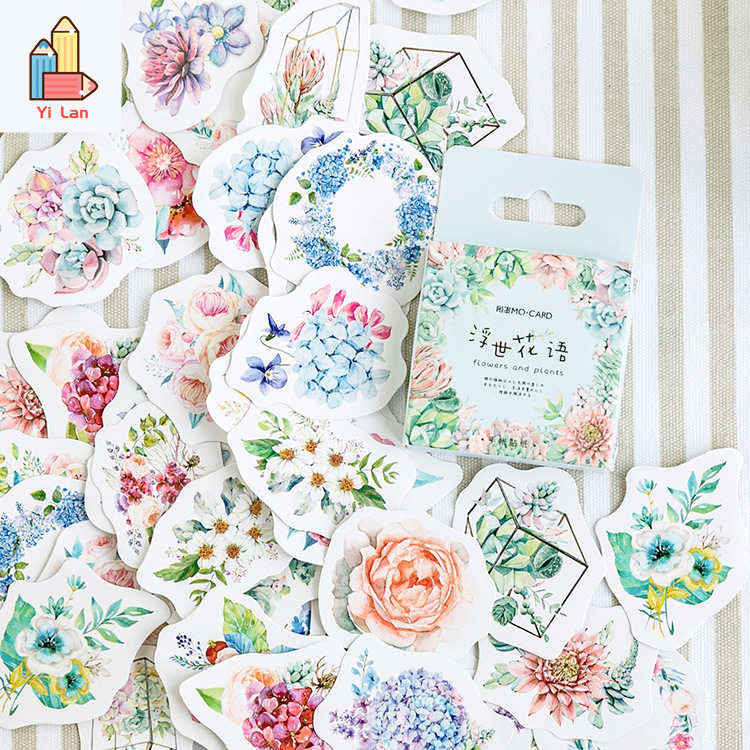 Set 46 Miếng Dán Trang Trí Sổ Tay / Điện Thoại