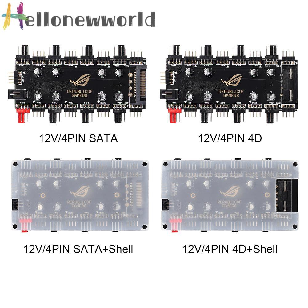 Bộ Chia 1 Thành 8 Cổng Rgb Pwm Hub 12v / 4 Pin Dành Cho Bo Mạch Chủ
