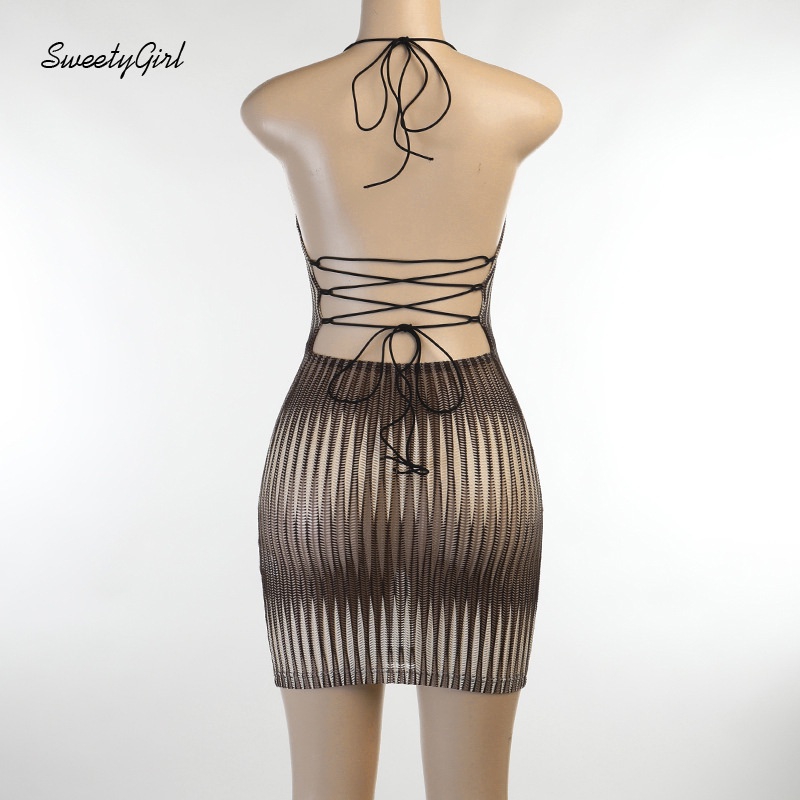 Đầm Mini Không Tay Cổ Chữ V Họa Tiết Kẻ Sọc Nhiều Màu Sắc Thời Trang 2022 Quyến Rũ Dành Cho Nữ