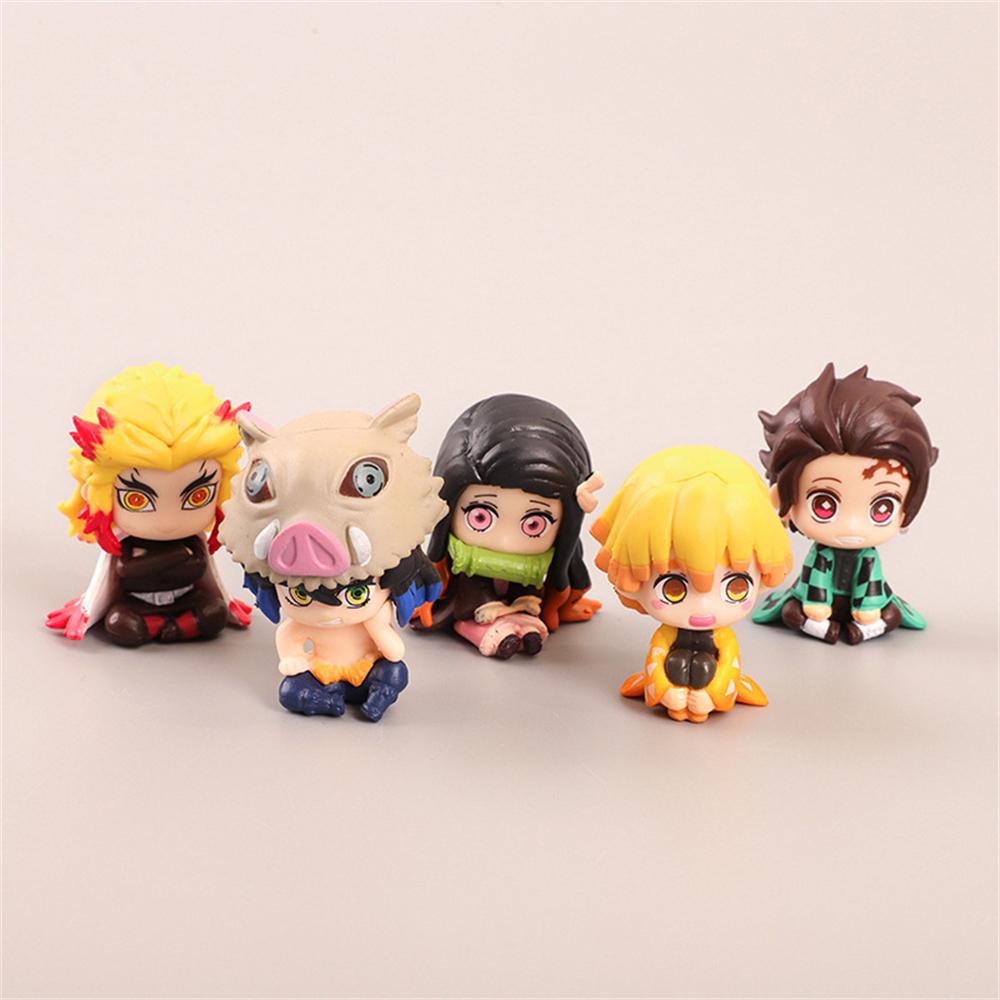 Set 5 Mô Hình Nhân Vật Phim Hoạt Hình Demon Slayer