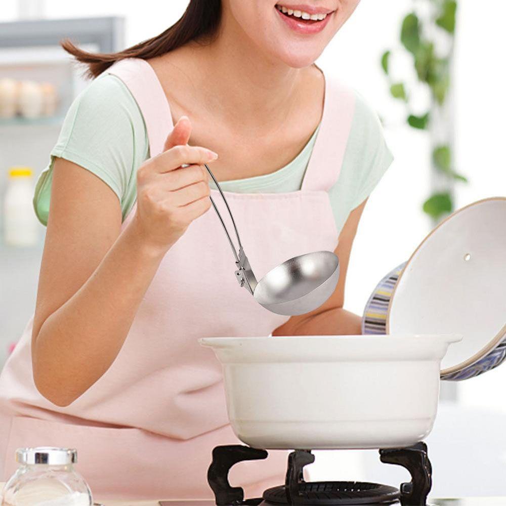 1 Muỗng Gấp Bằng Thép Không Gỉ Tay Cầm Titan Nguyên Chất