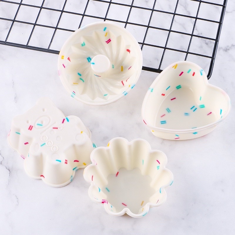 Khuôn Silicon Nướng Bánh, Khuôn Cupcake Làm Bánh Cho Bé Ăn Dặm