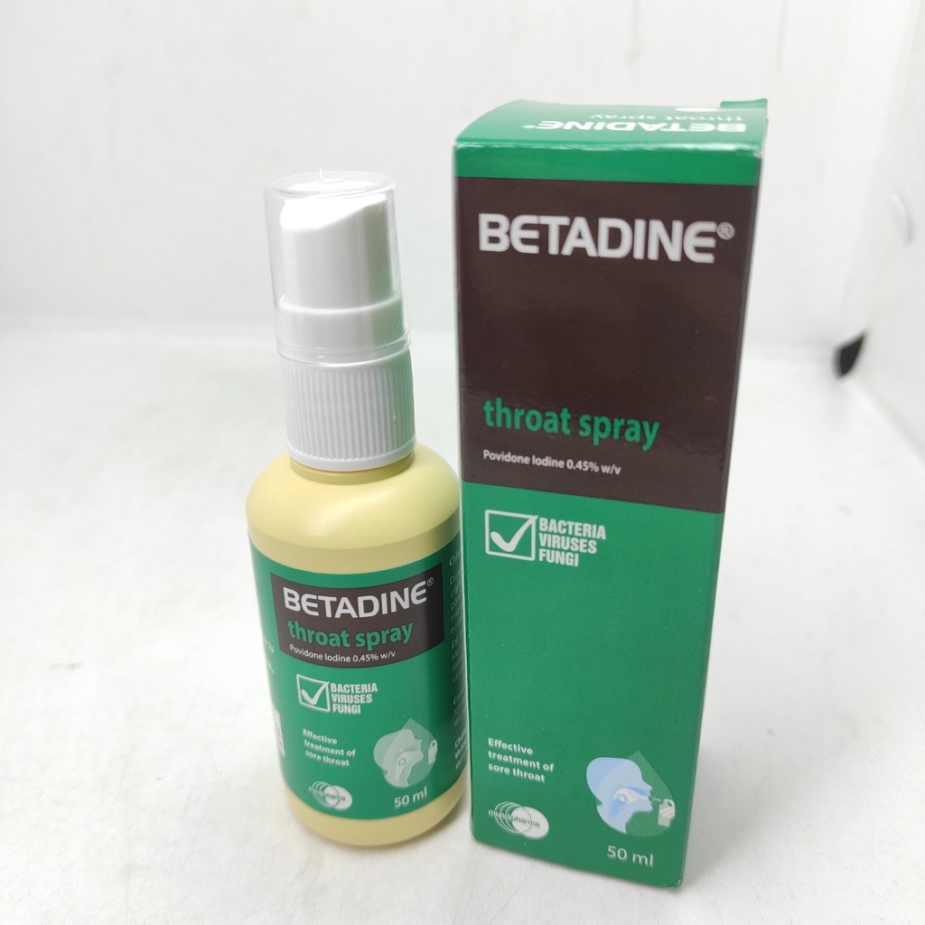 CHAI XỊT MIỆNG HỌNG BETADIN BETADINE Throar Spray CHAI 50ML date 2024