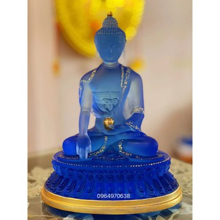 Tượng Dược Sư Lưu Ly Dát Vàng 19cm