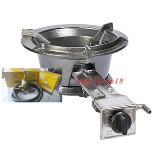 combo bộ bếp gas công nghiệp sơn tĩnh điện kèm van dây