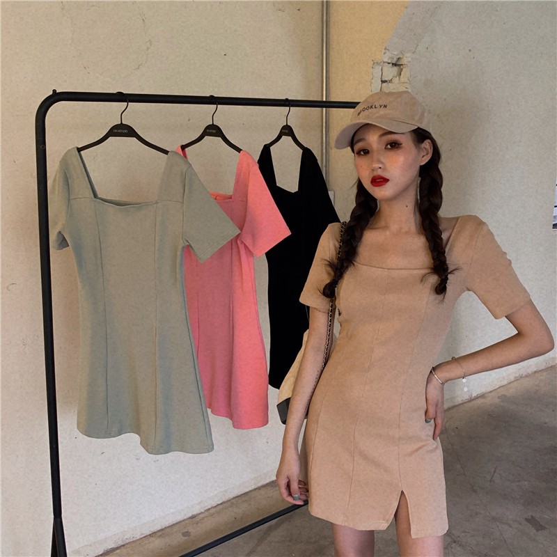 Đầm Ôm Cổ Vuông Thời Trang Hè Tôn Dáng Cho Nữ | BigBuy360 - bigbuy360.vn