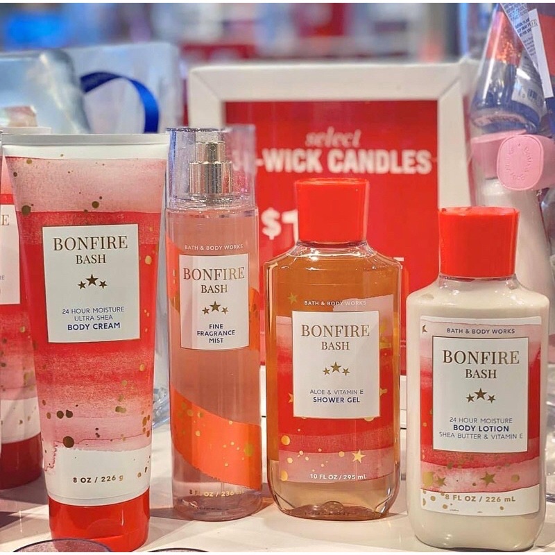 Sản phẩm tắm dưỡng xịt thơm lưu hương toàn thân Bath and Body Works-BONFIRE BASH