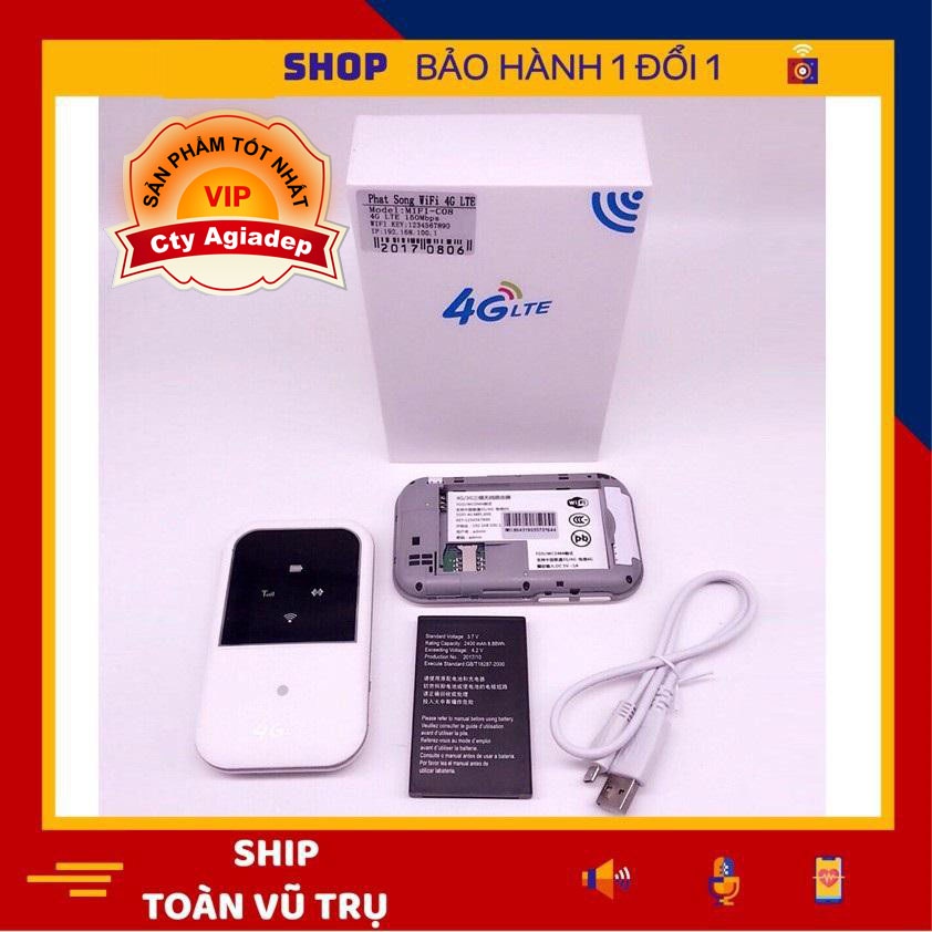 Bộ phát sóng wifi 4G từ sim- Cục phát wifi mini cầm tay -Phát wifi 4G AGD LTE Hàng hiệu ,tốc độ cực cao 150 Mbps