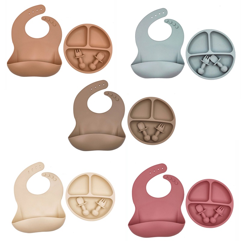 Bộ 4 Dụng Cụ Tập Ăn Bằng Silicone Cho Bé Sơ Sinh