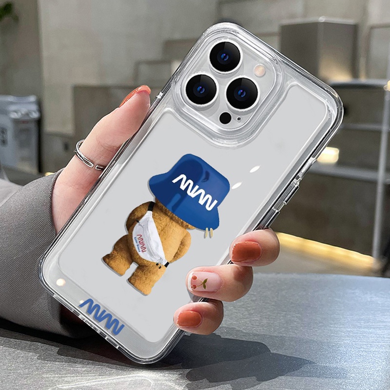 Ốp Điện Thoại DecoPhone Acrylic Họa Tiết Gấu Cho iphone 6s 7 8 plus x xs xr 11 12 13 14 15 max pro