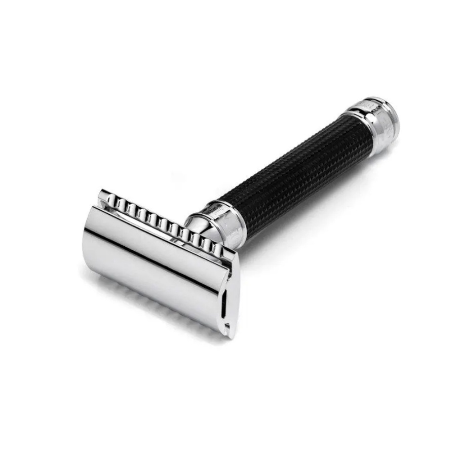 Dao cạo râu Edwin Jagger Black Chrome 3D Diamond Safety Razor