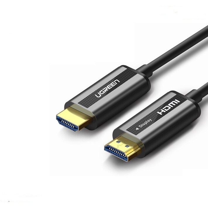 Cáp HDMI 2.0 sợi quang hợp kim kẽm 100m hỗ trợ 4K/60Hz chính hãng Ugreen 50222 cao cấp 21