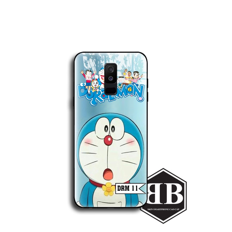 Ốp lưng kính cường lực SAMSUNG A5 2018 A8 2018 / A6 2018 / A6 PLUS A6+ / A8 PLUS A8+ hình doraemon