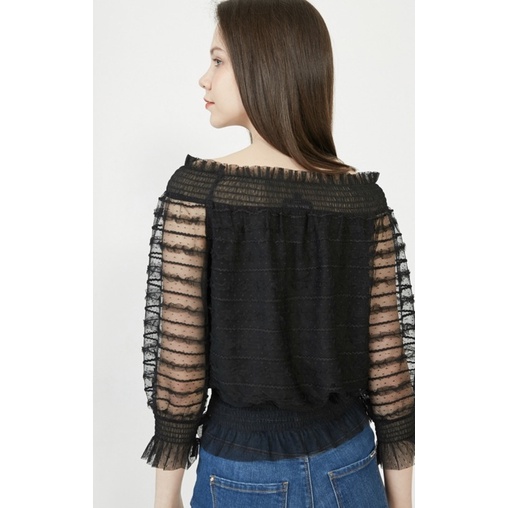 Vero Moda Áo ren 2 kiểu trễ vai tay dài