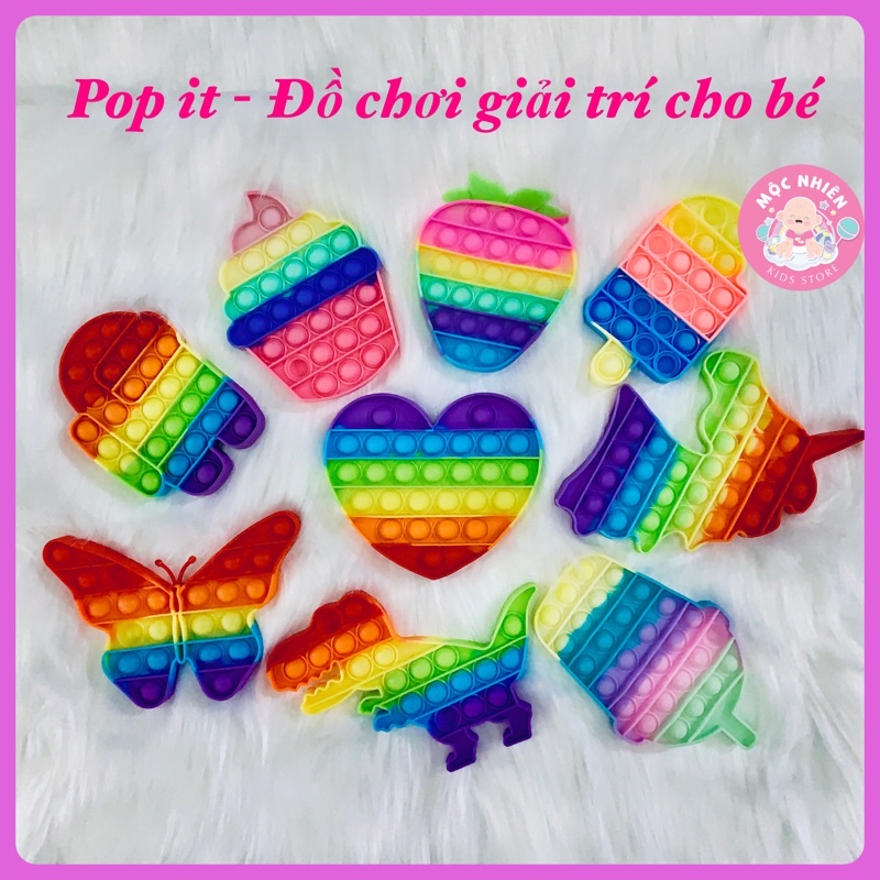 Pop It 2022 đồ chơi giải trí thông minh giảm căng thẳng hiệu quả cho người lớn trẻ em