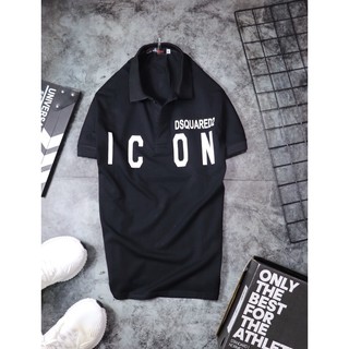 ÁO THUN CỔ BẺ IN CHỮ ICON TRƯỚC NGỰC CÁ TÍNH - KTD133