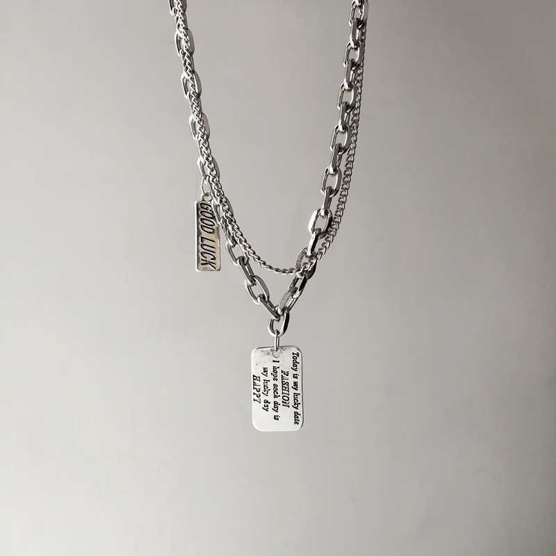 Vòng cổ Hai Lớp Dày Dặn Phong Cách Hip Hop Âu Mỹ Thời Trang