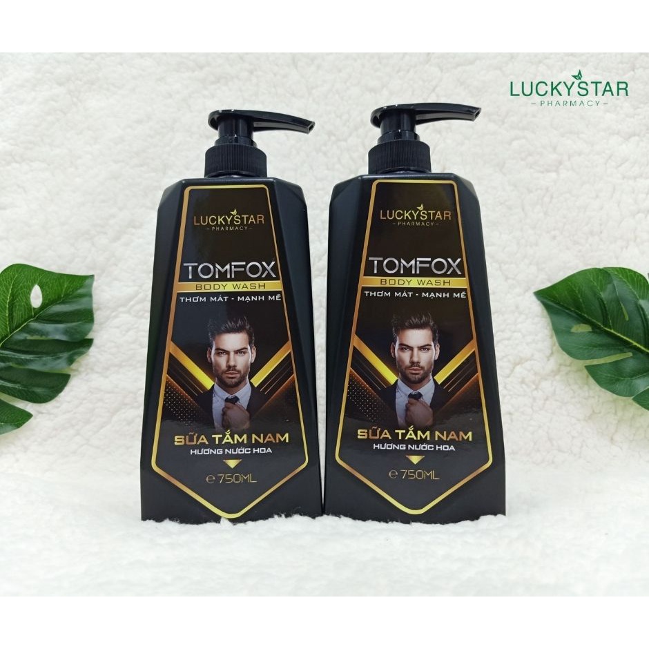 COMBO Dầu Gội &amp; Sữa Tắm Nước Hoa Nam Cao Cấp Tomfox - [LuckyStar]- 2Chai*750ml