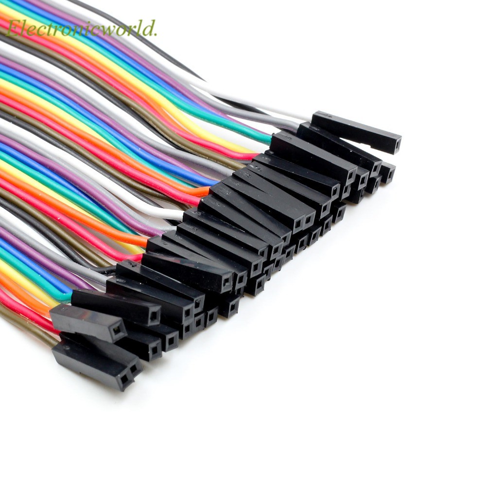 Set 40 dây cáp Dupont 2.54mm 1pin chiều dài 10cm/20cm/30cm tùy chọn