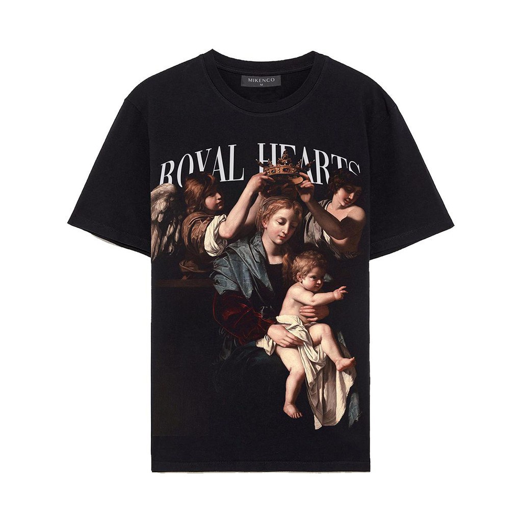 [RẺ VÔ ĐỊCH] Áo thun unisex Royal Hearts Nữ Hoàng basic form rộng tay lỡ dành cho nam nữ