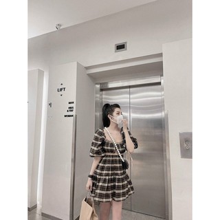 ĐẦM CARO CỔ U (KÈM VIDEO HÌNH THẬT)