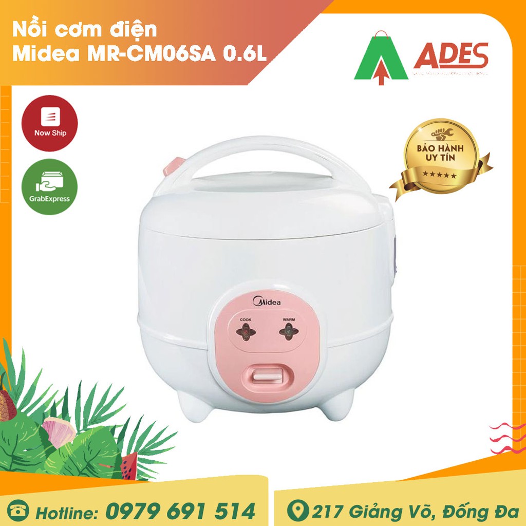 [Mã 154ELSALE2 giảm 7% đơn 300K] Nồi cơm điện Midea MR-CM06SA 0.6L - Chính hãng, Giá rẻ NEW 2021