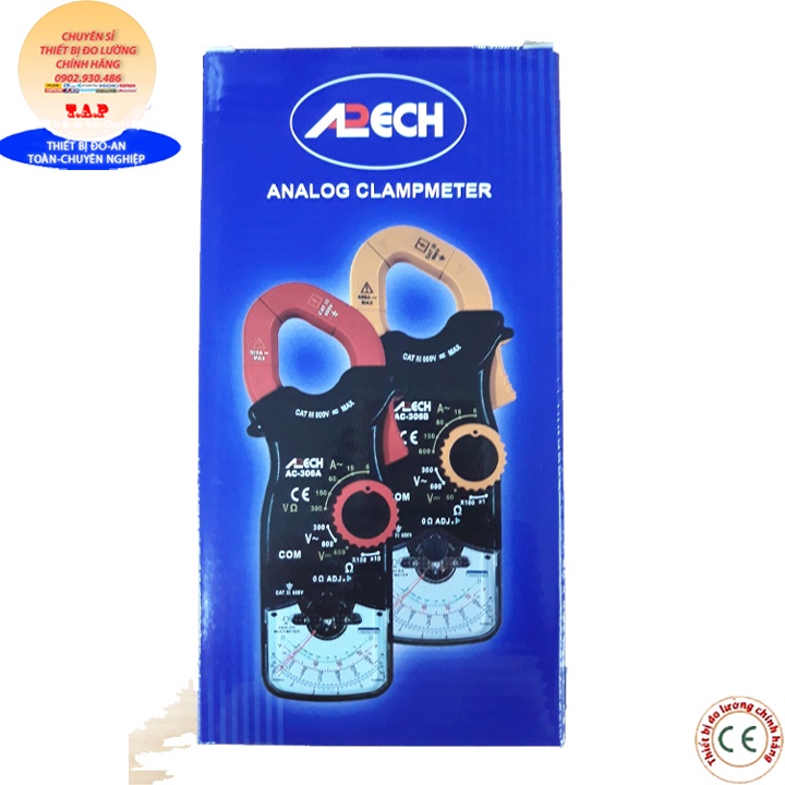 APECH AC-306B ampe kìm kẹp dòng cơ 6/15/60/150/600A, điện áp ac/dc, điện trở Apech AC 306B