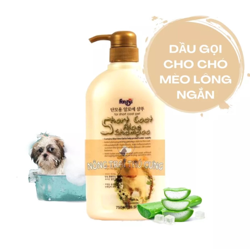 Sữa Tắm Forcans Chiết Xuất Nha Đam Cho Chó Mèo 750ml