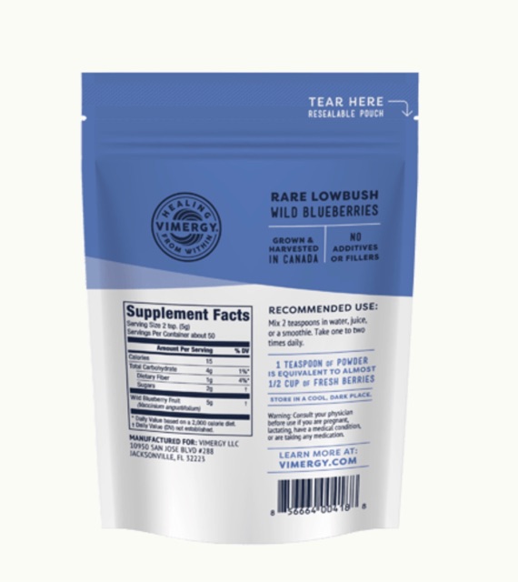Việt Quất Hoang Dã Vimergy / Wild Blueberry 250g