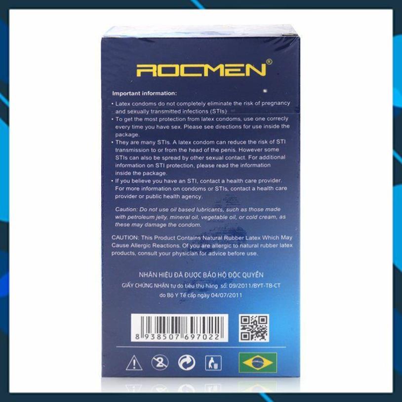 Bao Cao Su Gân Gai Tăng Khoái Cảm 10 chiếc Rocmen Brazil Cá ngựa xanh