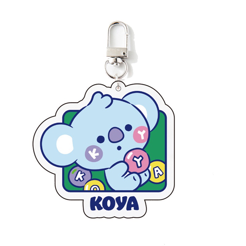 Móc khóa acrylic hình nhân vật hoạt hình BT21 dễ thương tùy chọn