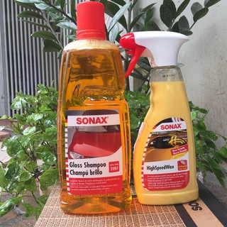 Bộ Sản Phẩm Chăm Sóc Sơn Xe, Nước Rửa Và Bóng Sơn Nhanh Dạng Nước - Sonax