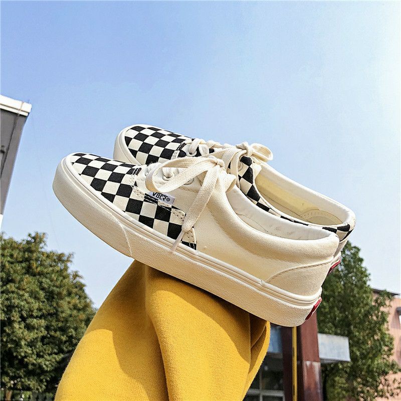 [ Free Ship/Order ] Giày Ulzzang Caro Dáng VanS