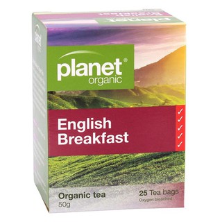 Trà Anh English Breakfast Tea hữu cơ Planet Organic 50g (25 túi lọc)
